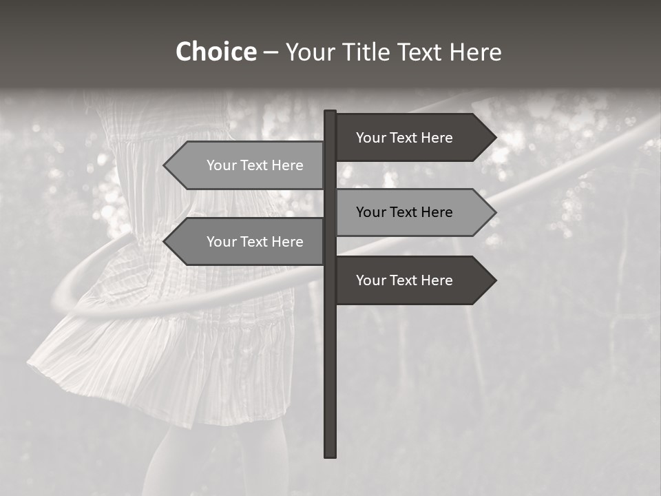 Young Girl Twirling Hula Hoop Outdoors In Sepia For Vintage Look PowerPoint Template