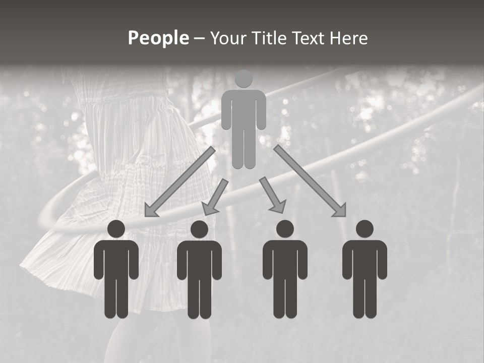 Young Girl Twirling Hula Hoop Outdoors In Sepia For Vintage Look PowerPoint Template