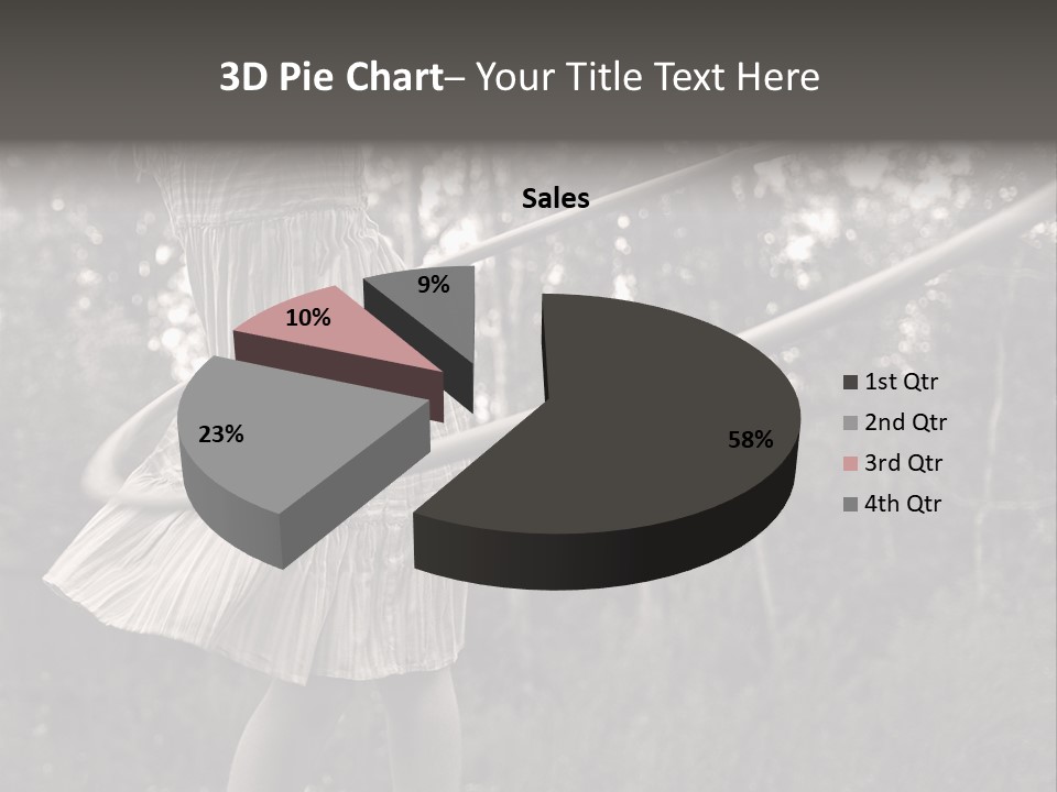 Young Girl Twirling Hula Hoop Outdoors In Sepia For Vintage Look PowerPoint Template