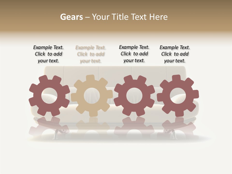 Modern Couch On White Background PowerPoint Template