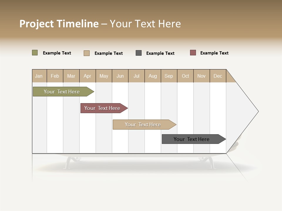 Modern Couch On White Background PowerPoint Template