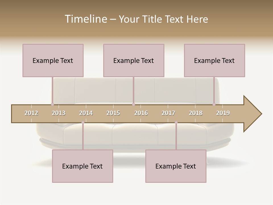 Modern Couch On White Background PowerPoint Template