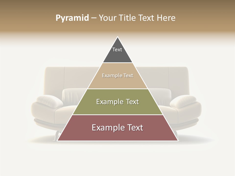 Modern Couch On White Background PowerPoint Template