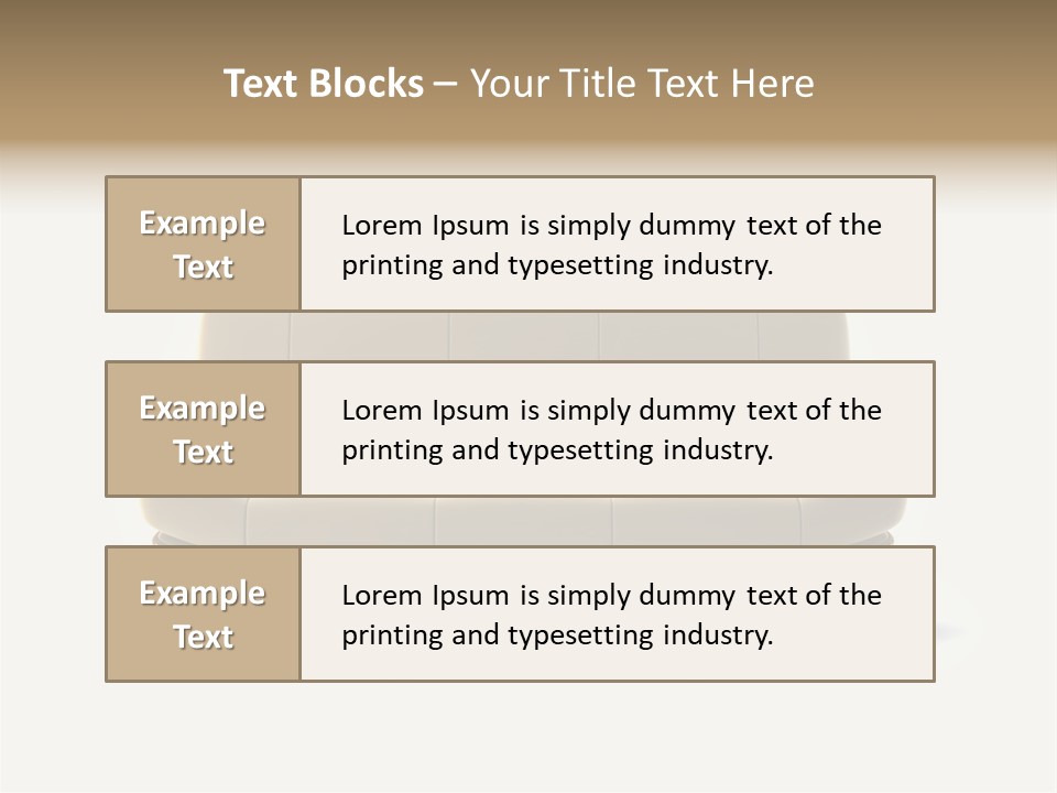 Modern Couch On White Background PowerPoint Template