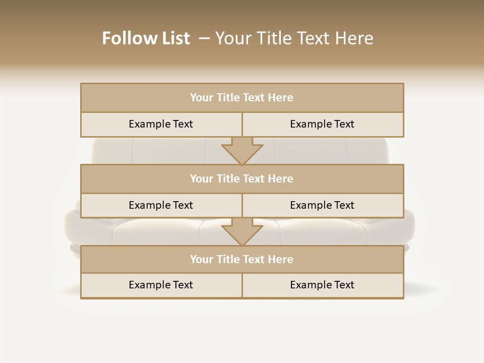 Modern Couch On White Background PowerPoint Template