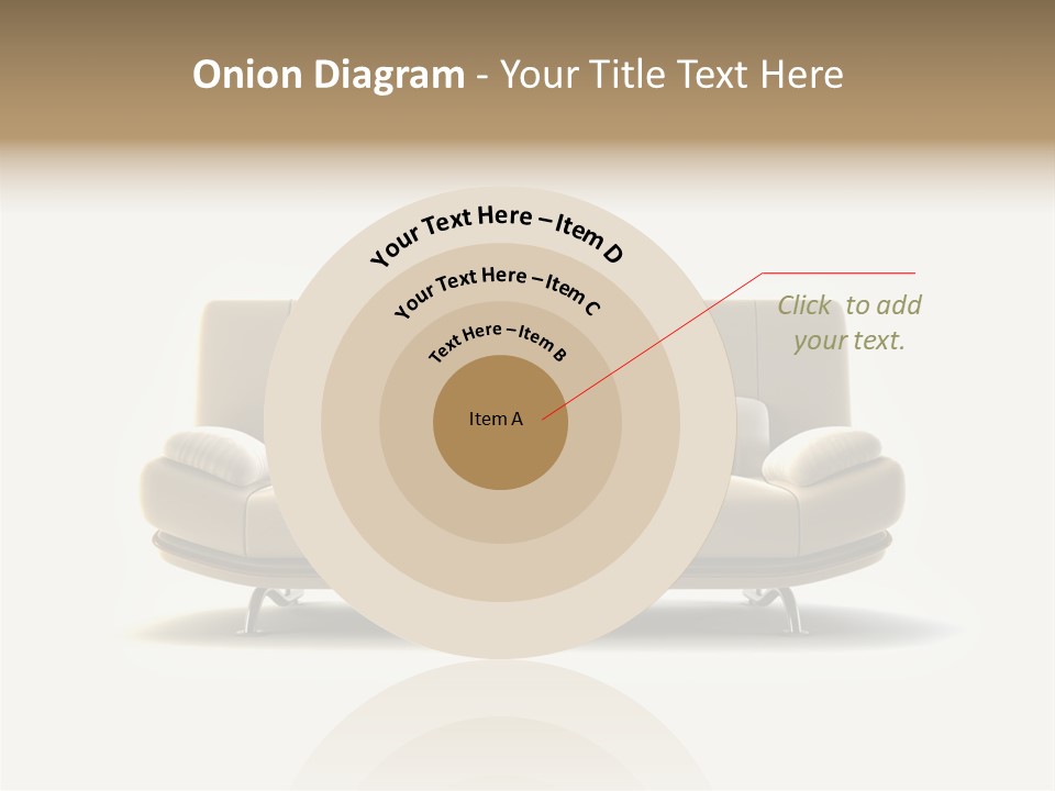 Modern Couch On White Background PowerPoint Template