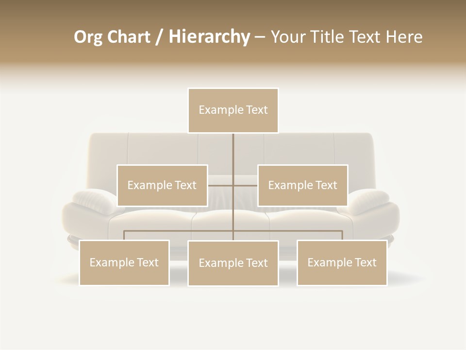 Modern Couch On White Background PowerPoint Template