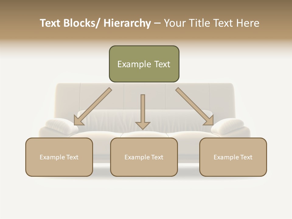 Modern Couch On White Background PowerPoint Template