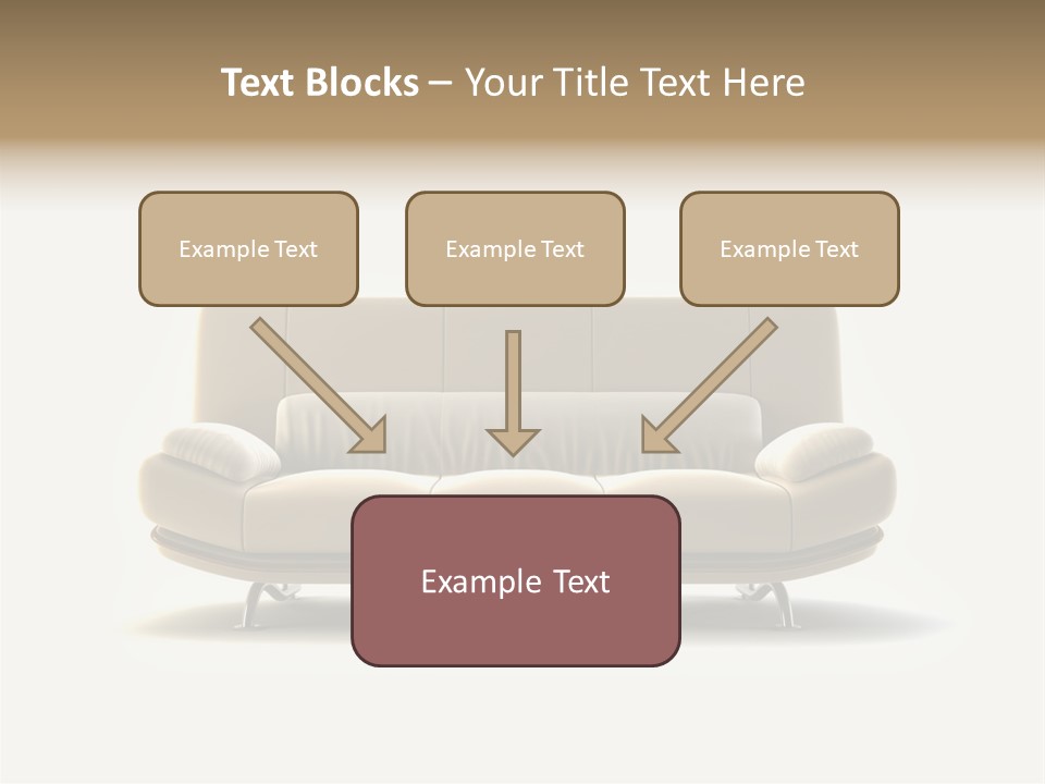 Modern Couch On White Background PowerPoint Template