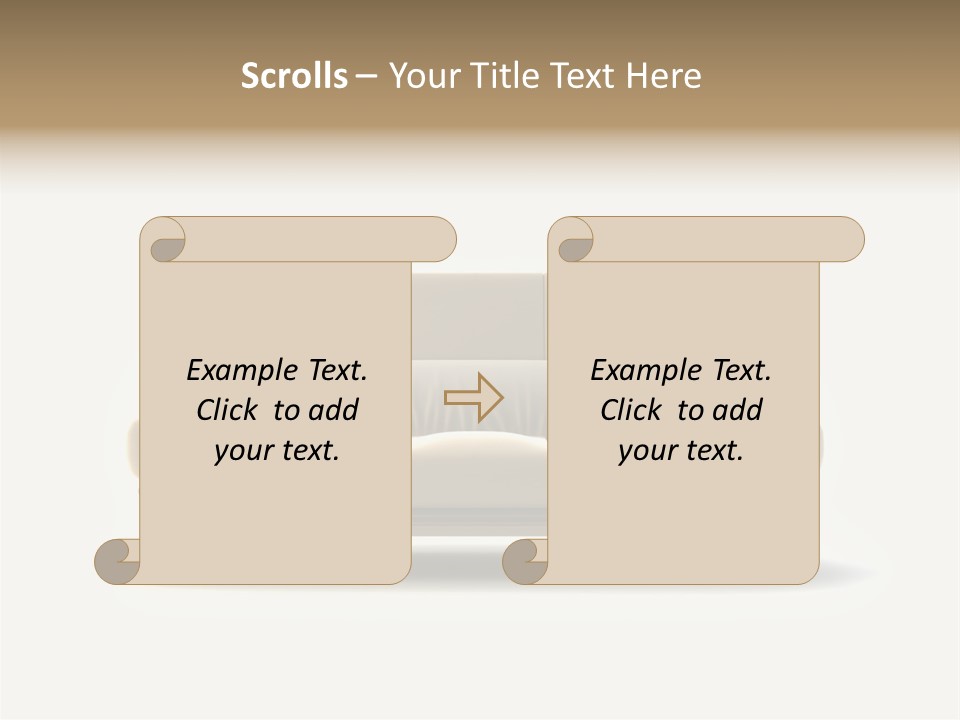 Modern Couch On White Background PowerPoint Template