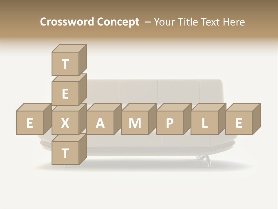 Modern Couch On White Background PowerPoint Template