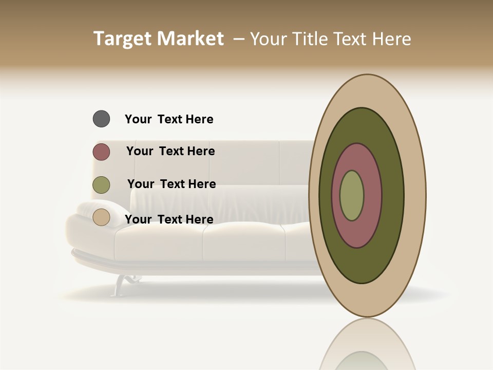 Modern Couch On White Background PowerPoint Template