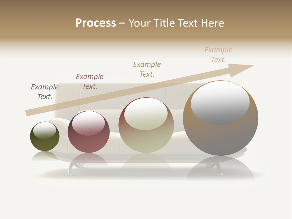 Modern Couch On White Background PowerPoint Template