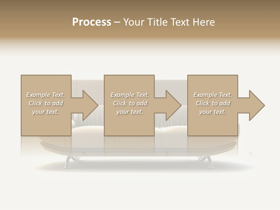 Modern Couch On White Background PowerPoint Template