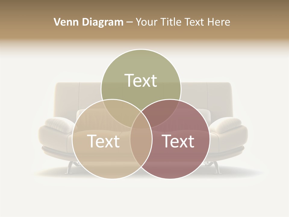 Modern Couch On White Background PowerPoint Template