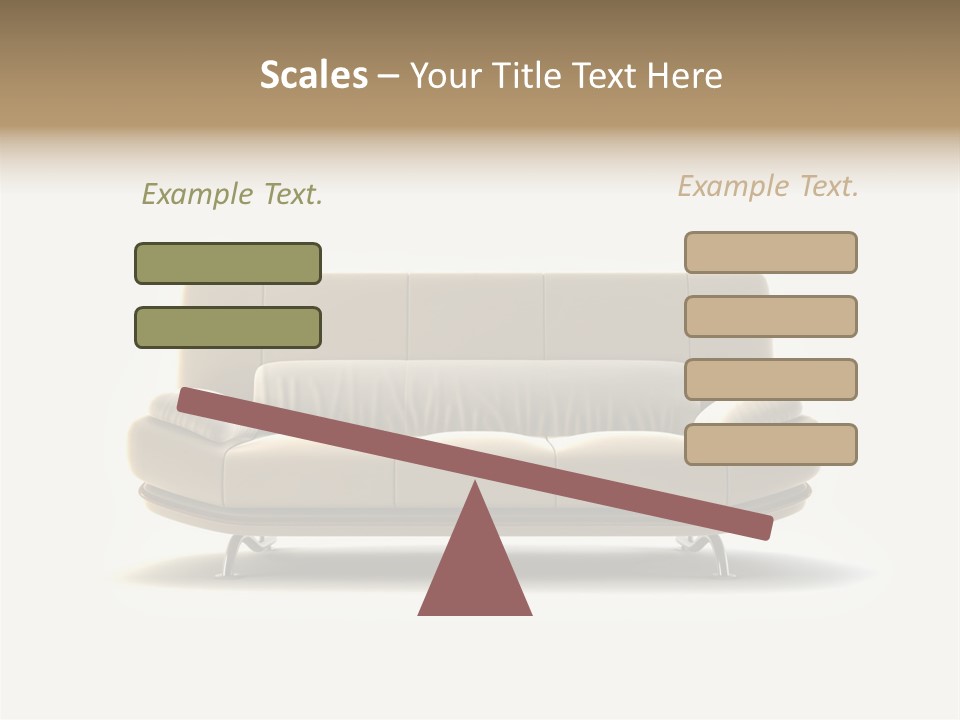 Modern Couch On White Background PowerPoint Template