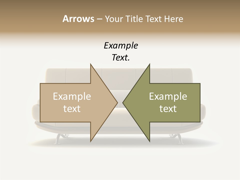 Modern Couch On White Background PowerPoint Template