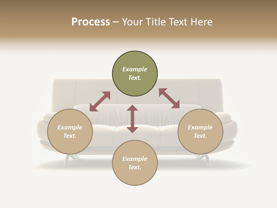 Modern Couch On White Background PowerPoint Template
