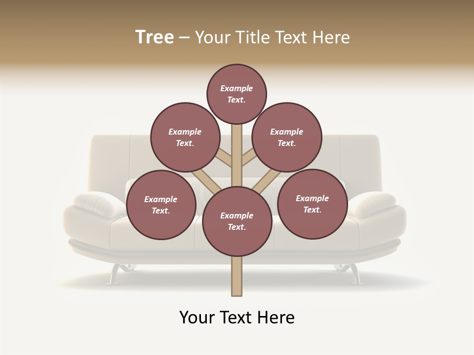 Modern Couch On White Background PowerPoint Template