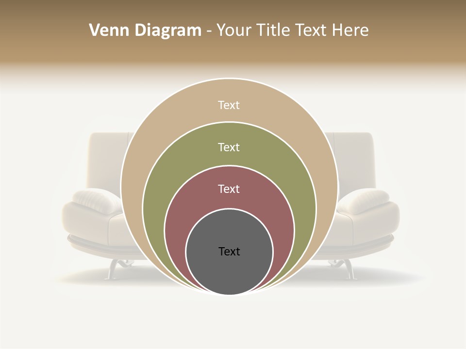 Modern Couch On White Background PowerPoint Template