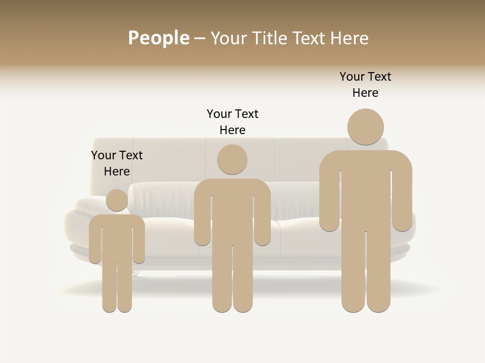 Modern Couch On White Background PowerPoint Template