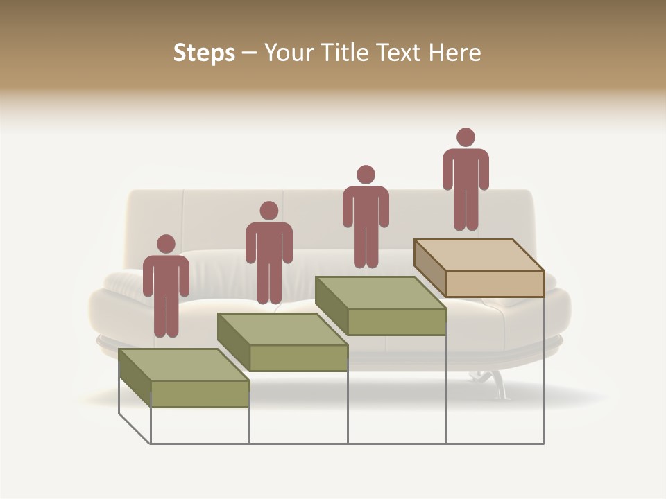 Modern Couch On White Background PowerPoint Template