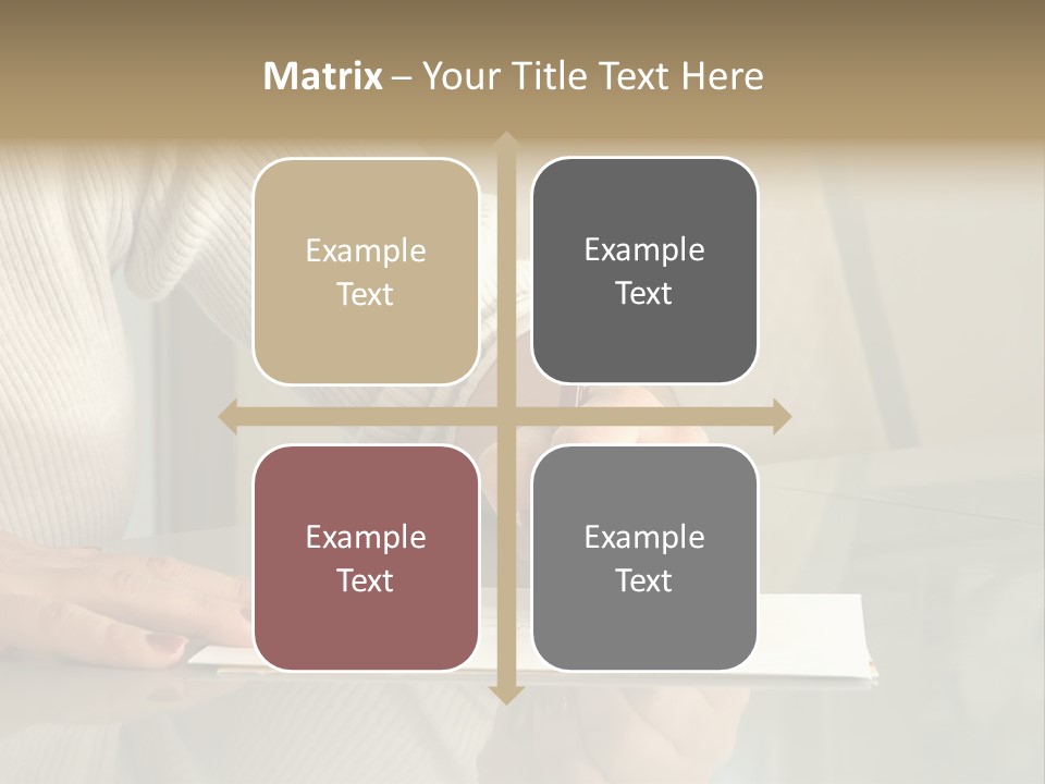 Person Writing PowerPoint Template