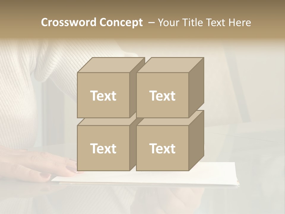 Person Writing PowerPoint Template