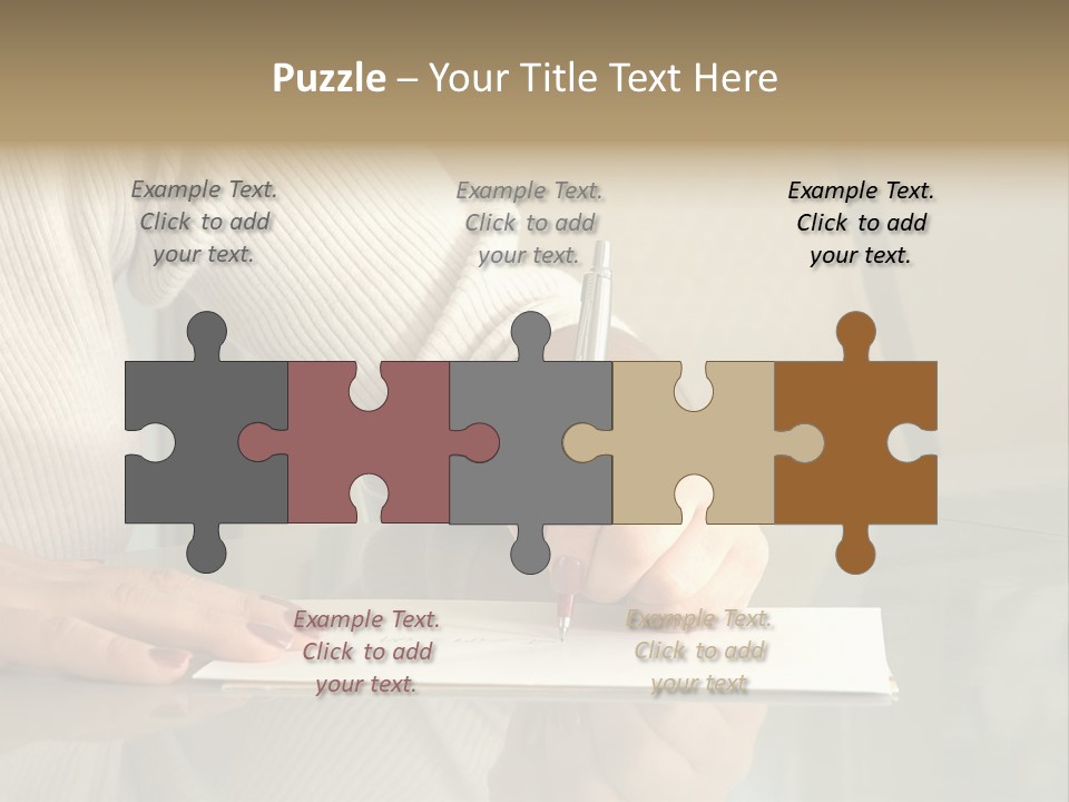Person Writing PowerPoint Template