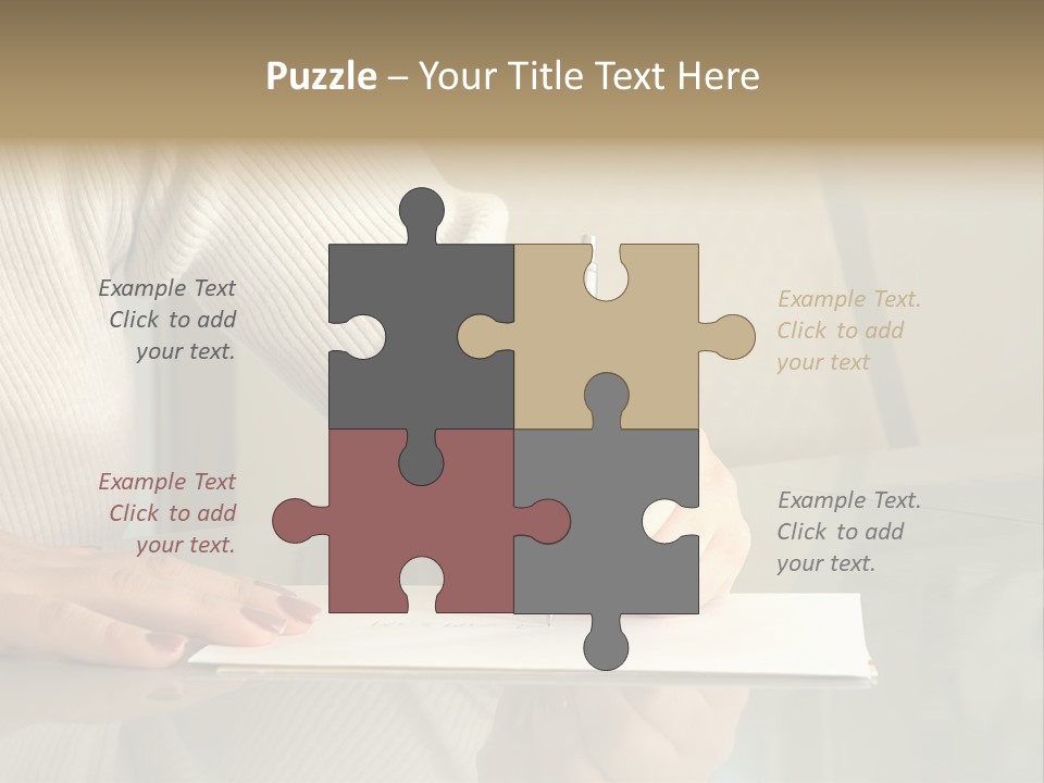Person Writing PowerPoint Template