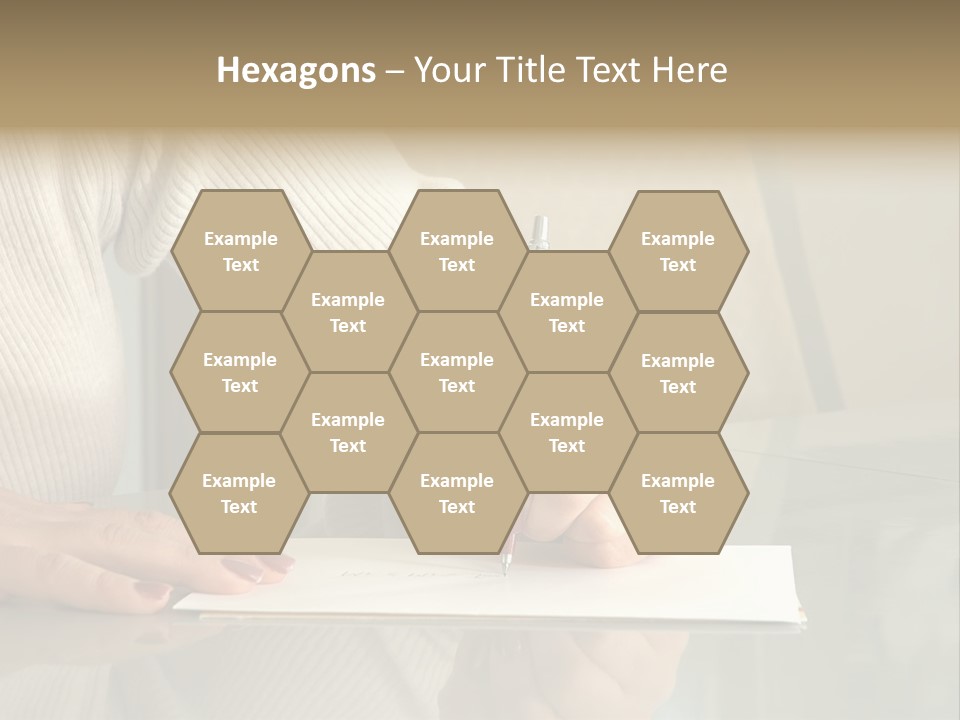 Person Writing PowerPoint Template
