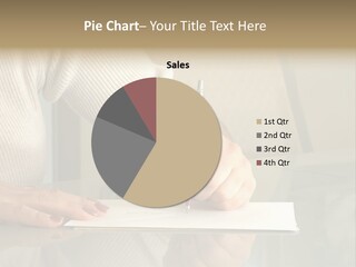 Person Writing PowerPoint Template