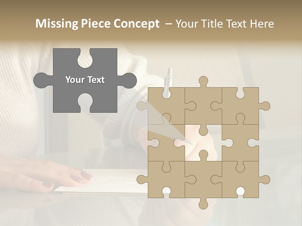 Person Writing PowerPoint Template