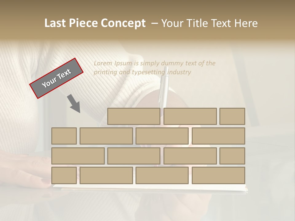 Person Writing PowerPoint Template
