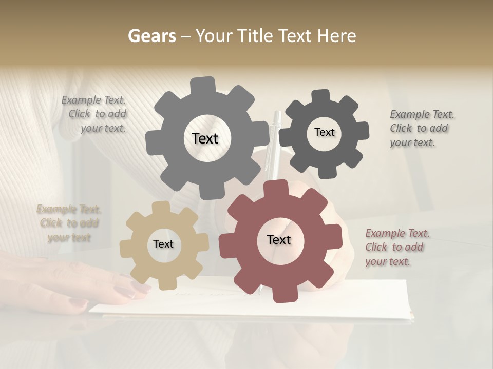 Person Writing PowerPoint Template