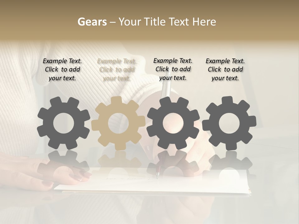 Person Writing PowerPoint Template