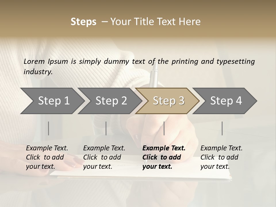 Person Writing PowerPoint Template