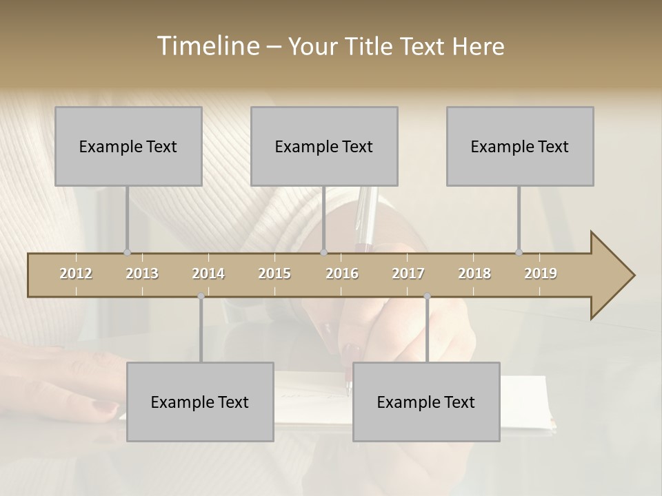 Person Writing PowerPoint Template