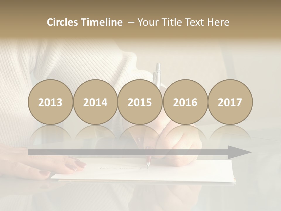 Person Writing PowerPoint Template