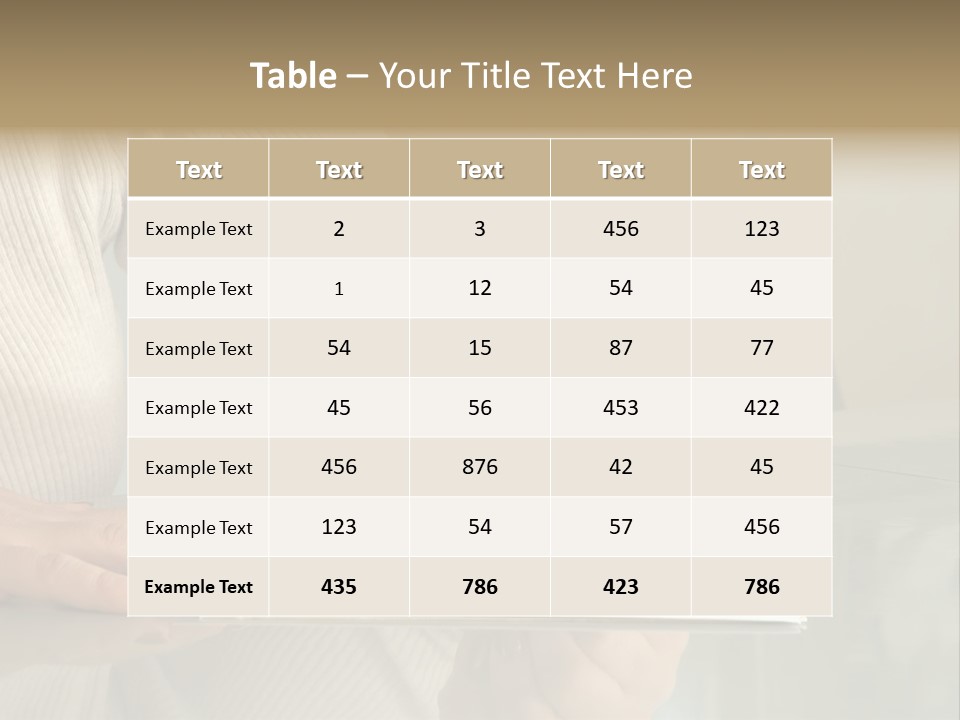 Person Writing PowerPoint Template