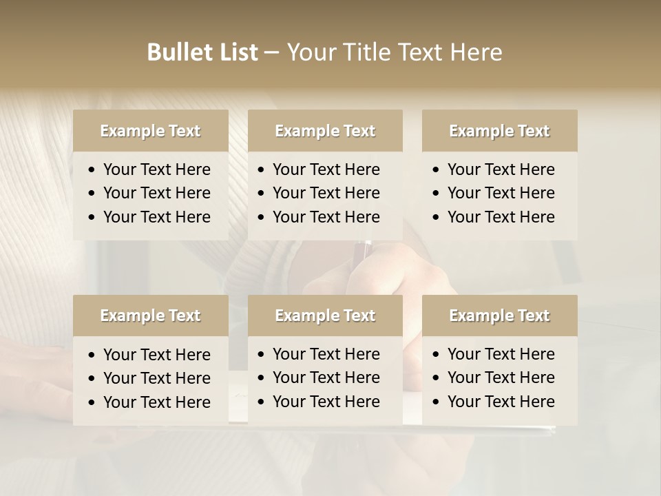 Person Writing PowerPoint Template