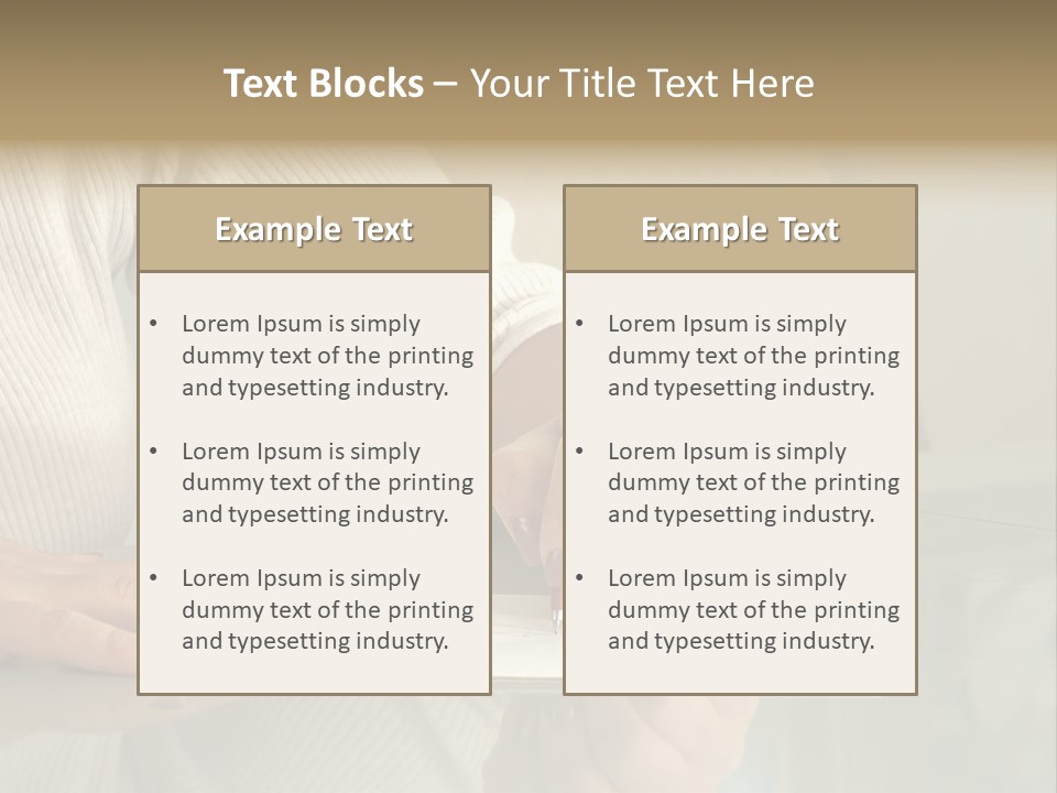 Person Writing PowerPoint Template