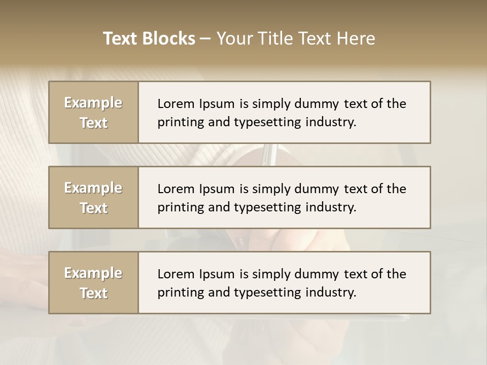 Person Writing PowerPoint Template