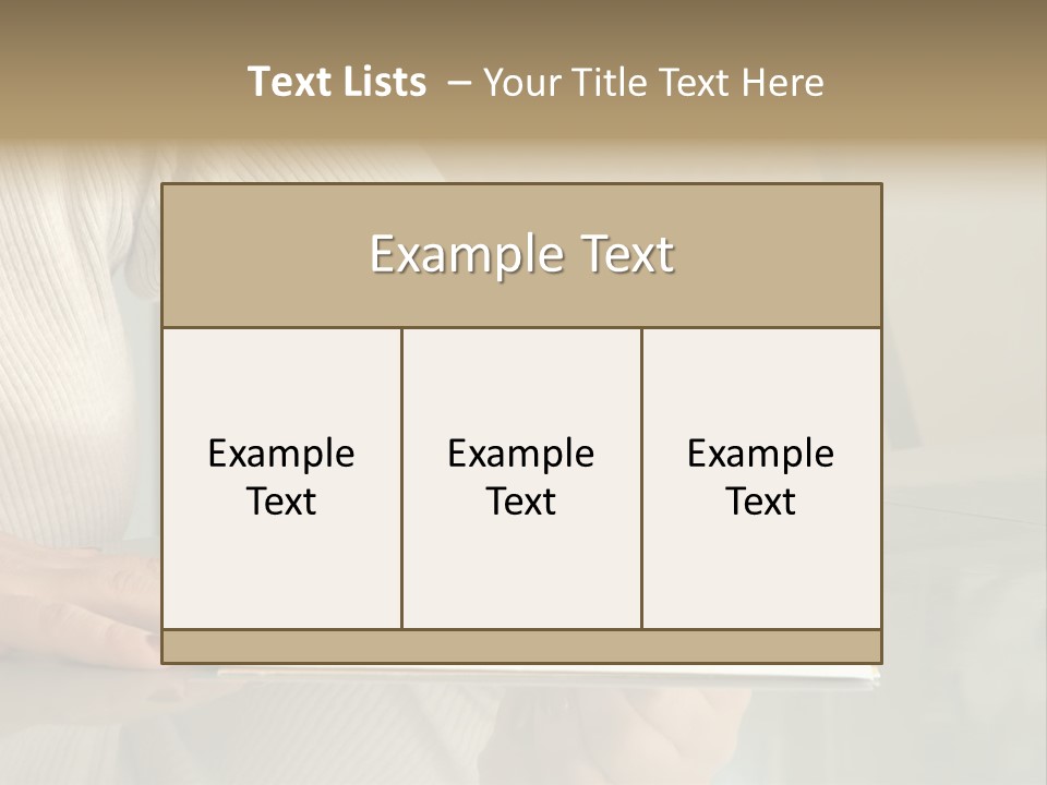 Person Writing PowerPoint Template