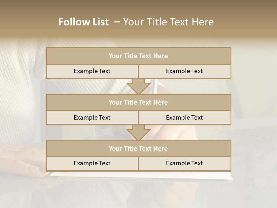 Person Writing PowerPoint Template