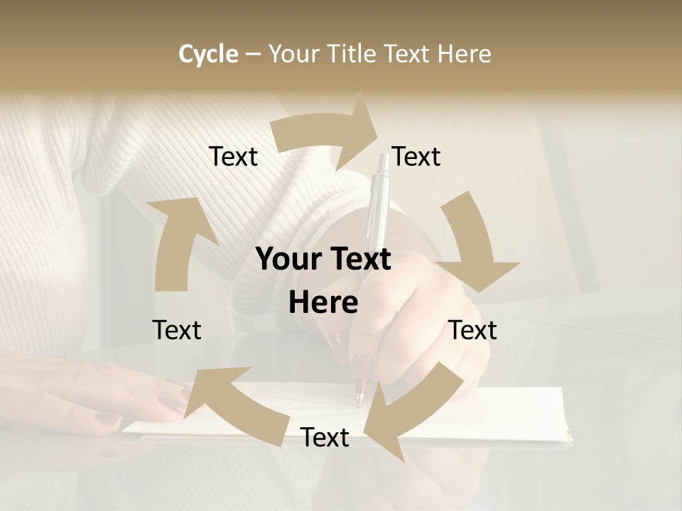 Person Writing PowerPoint Template