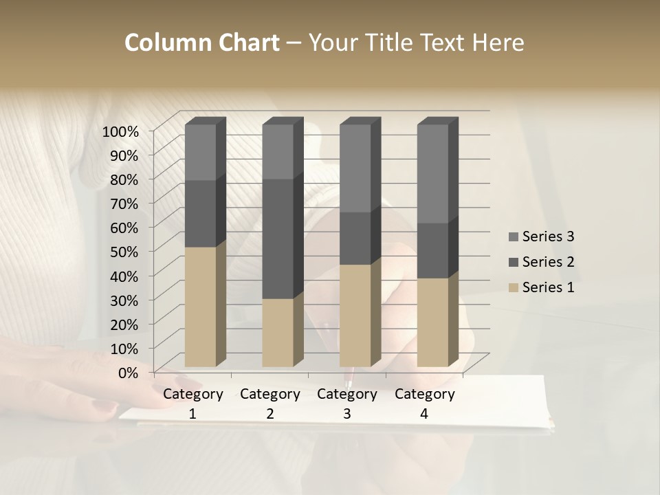Person Writing PowerPoint Template