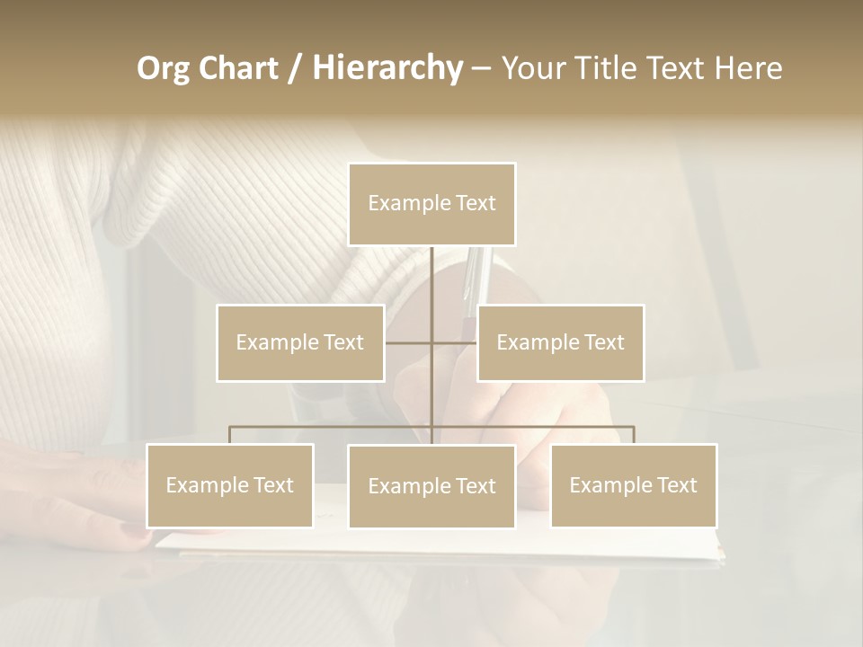 Person Writing PowerPoint Template