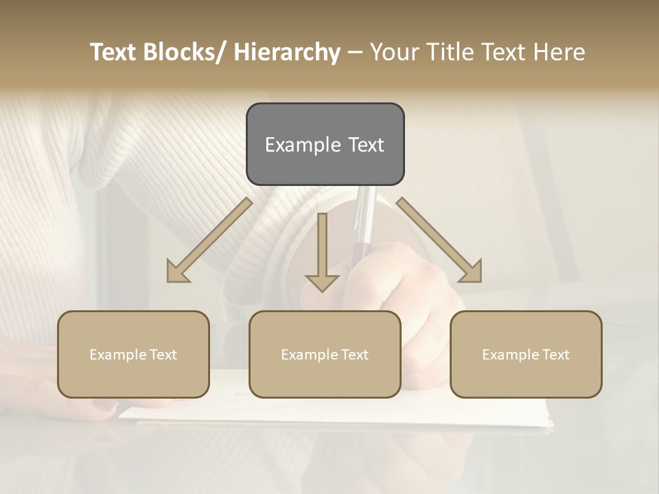 Person Writing PowerPoint Template