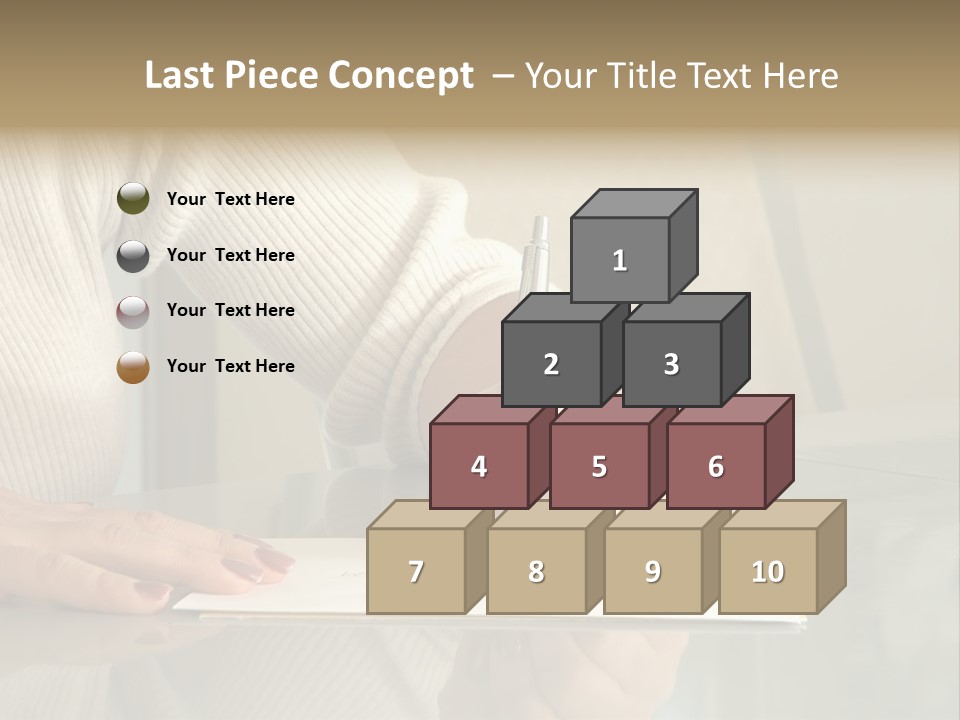Person Writing PowerPoint Template